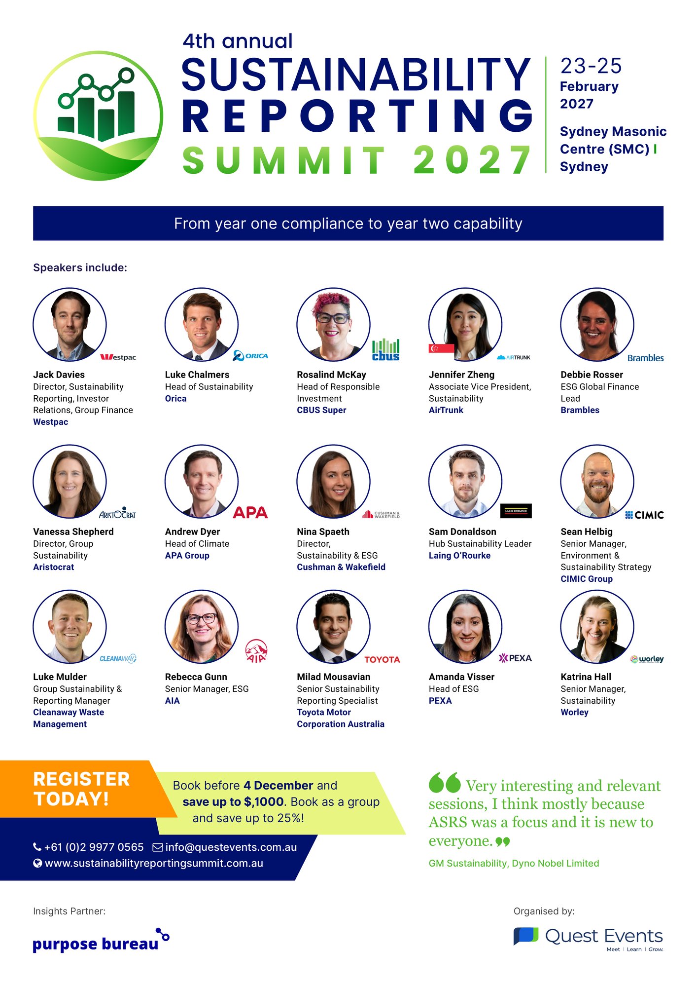 Sustainability Reporting Summit 2027 Event brochure - Cover